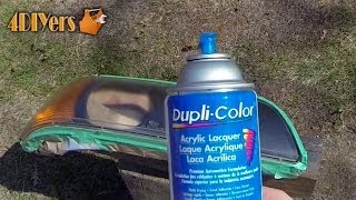 How to Restore Faded Plastic Headlights Using Clear Coat [upl. by Urita60]