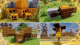 5 DECORAÇÕES DE FAZENDA NO MINECRAFT [upl. by Nylicaj]