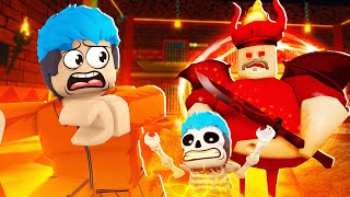 Devil Barrys Prison  ROBLOX  I TRIED TO ESCAPE THE MAXIMUM SECURITY LAVA PRISON [upl. by Berna]