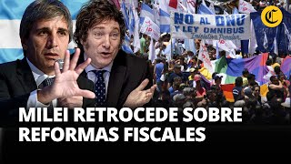 JAVIER MILEI retira reformas fiscales tras rechazo de oposición en el CONGRESO  El Comercio [upl. by Shannan]