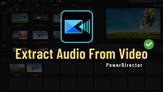 How Extract Audio from Video in Cyberlink Powerdirector ✅ [upl. by Alracal]