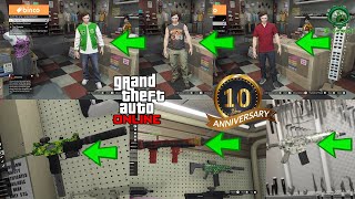 Log On To Unlock Story Mode Outfits amp Amazing Looking Gun Liverys GTA Online 10th Year Aniversery [upl. by Jaunita]