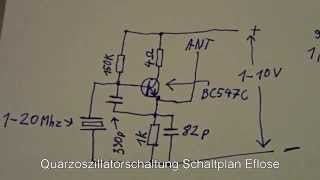 Quarzoszillator Schaltplan und Test  eflose 43 [upl. by Ahsas]