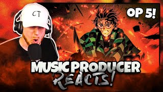 Music Producer Reacts to NEW DEMON SLAYER OPENING 5 🔥🔥 MUGEN  Hashira Training Arc [upl. by Nilde]