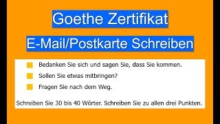 Goethe Zertifikat A2  3 EMails Schreiben [upl. by Sevein]