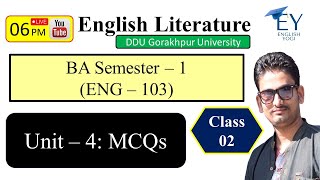 ENG 103  End Term Exam Live class  BA 1st Semester English Class  6 [upl. by Button203]