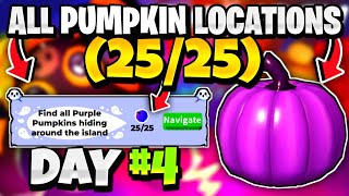 DAY 4 ALL 25 PURPLE PUMPKINS LOCATIONS IN ADOPT ME ROBLOX ADOPT ME HALLOWEEN 2024 UPDATE [upl. by Faustus]