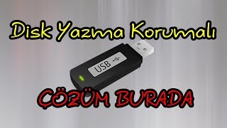 Disk Yazma Korumalı Hatası Kesin Çözümü  USB Disk ve Micro SD Kart [upl. by Alleyn735]