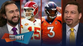 Chiefs vs Broncos Mahomes MVP bid Kelce to play Payton to bench Russ  NFL  FIRST THINGS FIRST [upl. by Airottiv442]