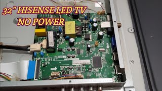 HOW TO REPAIR HISENSE LED TV WITH NO POWER  HISENSE 32N3174 Tagalog [upl. by Bravin]