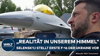 PUTINS KRIEG quotRealität an unserem Himmelquot Ukraine erhält ersteF16Kampfjets aus USProduktion [upl. by Bellamy441]