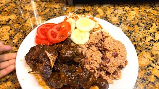 Jamaican Style Oxtail with Rice amp Peas  CookinwithNichole [upl. by Ylro]