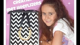 Creatief met hoefijzertjes DIY horseshoe frame craft [upl. by Corney]