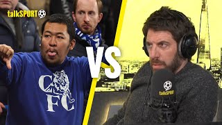 quotYOU DONT LOOK LIKE A TEAM GOING PLACESquot😬  Andy Goldstein CALLS OUT Cocky Chelsea Fan 😂 [upl. by Clementina]