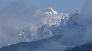 Snow Capped Mountains Sechelt Sunshine Coast BC [upl. by Aisyle]