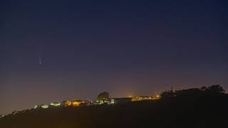 Comet NEOWISE and the ISS above Perderneira Nazaré Portugal [upl. by Hays]