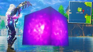 The CUBE is DESTROYING LOOT LAKE in Fortnite [upl. by Haraj]