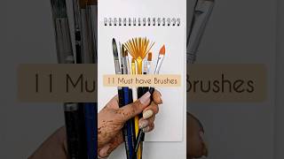 Types of brushes and their uses 🎨🖌 shorts art [upl. by Initof]