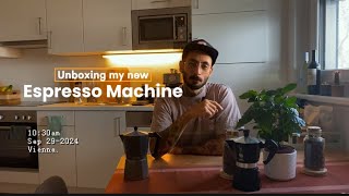 Unboxing my new espresso Machine [upl. by Nathanoj]