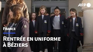 A Béziers quotluniforme à lécolequot cest maintenant  AFP [upl. by Stedmann]