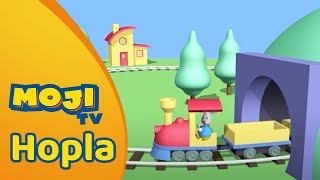 ONKI EN LOLA NEMEN DE TREIN 🚂  HOPLA 🐇  Nederlandse Kinderseries  MojiTV [upl. by Serrell]