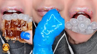 ASMR Eating Frozen HONEY  Raw HONEYCOMB  BOBA Balls Mukbang 먹방 [upl. by Laurent]