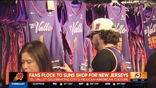 Fans flock to Footprint Center for Suns new quotEl Vallequot jerseys [upl. by Fechter995]