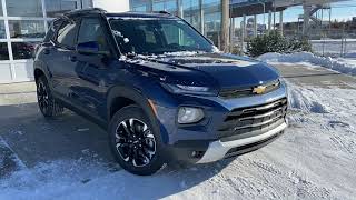 Blue 2023 Chevrolet Trailblazer LT Review Calgary AB  Wolfe Calgary [upl. by Leuname]