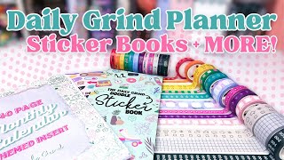 Unboxing STICKER BOOKS from The Daily Grind Planner PLUS a Monthly Calendar and Washi Tape [upl. by Costa]