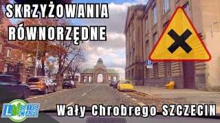 Rejon egzaminacyjny ze skrzyżowaniami równorzędnymi w Szczecinie 🚘 [upl. by Repsac609]