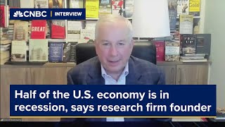 Half of the US economy is in recession says research firm founder [upl. by Gorman563]