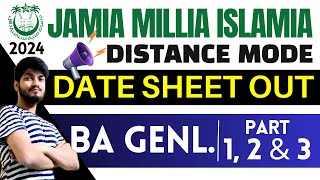 JAMIA DISTANCE EXAM DATE OF BA GENL  JMI DISTANCE EXAM DATE OF BA GENL  CDOE [upl. by Cornwell528]