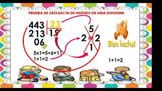 la división y su prueba la prueba de exclusión de nueves en la divisiónprueba de la division [upl. by Letnom]