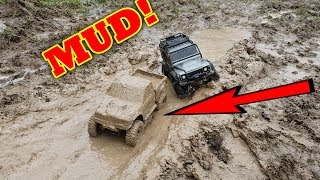 RC Car Mud Bogging  Traxxas TRX4 Crawler [upl. by Ekard]