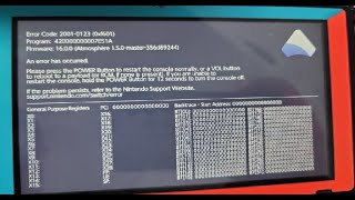 Erro Nintendo Switch atmosphere  Error Code 20010123 ou Error Code 21680001 [upl. by Ahgem]