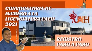 UAEH​ Cómo Realizar el Registro 2021 Universidad Autónoma del Estado de Hidalgo  Paso a Paso guías [upl. by Alejoa930]