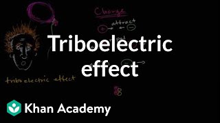 Triboelectric effect and charge  Physics  Khan Academy [upl. by Tsenre431]