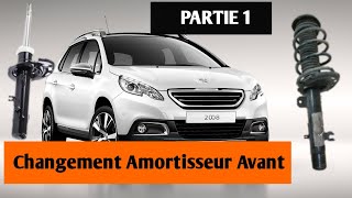 Changement Amortisseur Avant Peugeot 2008 PARTIE 1 [upl. by Niamart408]