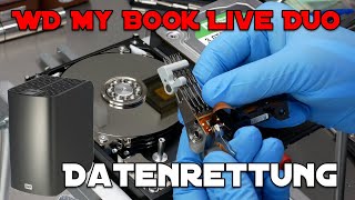 Datenrettung WD My Book Live DUO defekte Festplatte auslesen Daten retten [upl. by Acysej907]