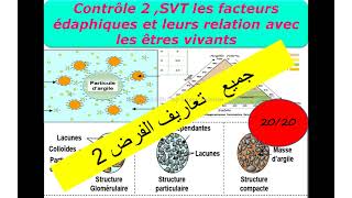 Les définitions du contrôle 2 SVT Tronc commun science biof  نقطة مضمونة 2020 [upl. by Ecyar]