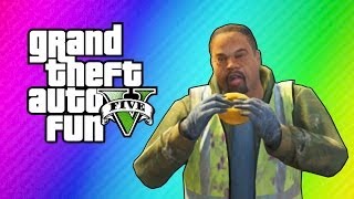 GTA 5 Online Funny Moments  Cribs Cucumber Bus Epic Stunt Doughnut Man [upl. by Badger]