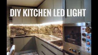 DIY Under Kitchen Cabinets LED Lighting with Aluminium Profile [upl. by Zahara]