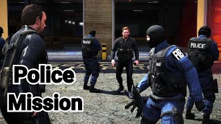 GTA 5 Mission  Police Michael Police Trevor and Police Franklin are going to steal Chemical Weapon [upl. by Nrobyalc]