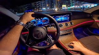 NEW Mercedes EClass Night POV Drive Review [upl. by Rehsa]