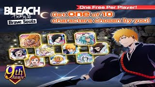 Choose a 6 Star Summons Bleach Brave Souls 9th Anniversary [upl. by Jaimie]