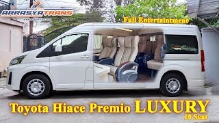 TOYOTA HIACE PREMIO LUXURY 10 SEAT  ARRASYATRANS RENT CAR [upl. by Asusej]