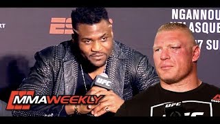 Francis Ngannou Brock Lesnar is Just Walking Around Talking Sh [upl. by Anglo742]