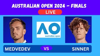 MEDVEDEV vs SINNER AUSTRALIAN OPEN FINALS 2024  LIVE  PLAYBYPLAYLIVESTREAM  TENNIS TALK [upl. by Retxed]