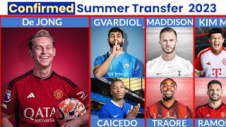 CONFIRMED TRANSFER 2023 ALL LATEST TRANSFER NEWS SUMMER WINDOW Andre Onana to united 🔥 De jong ✅ [upl. by Ttessil]