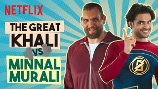 Minnal Murali Making of a Superhero ft The Great Khali  Tovino Thomas  Netflix India [upl. by Oinotnaocram]